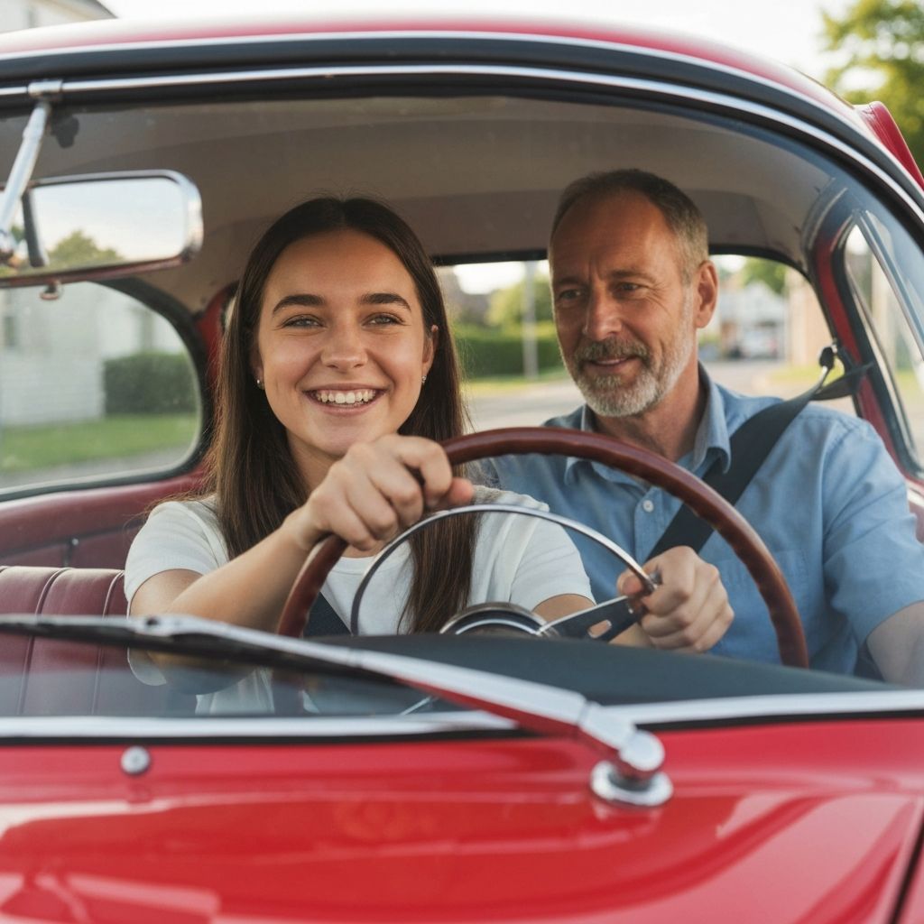 Aluno aprendendo a dirigir